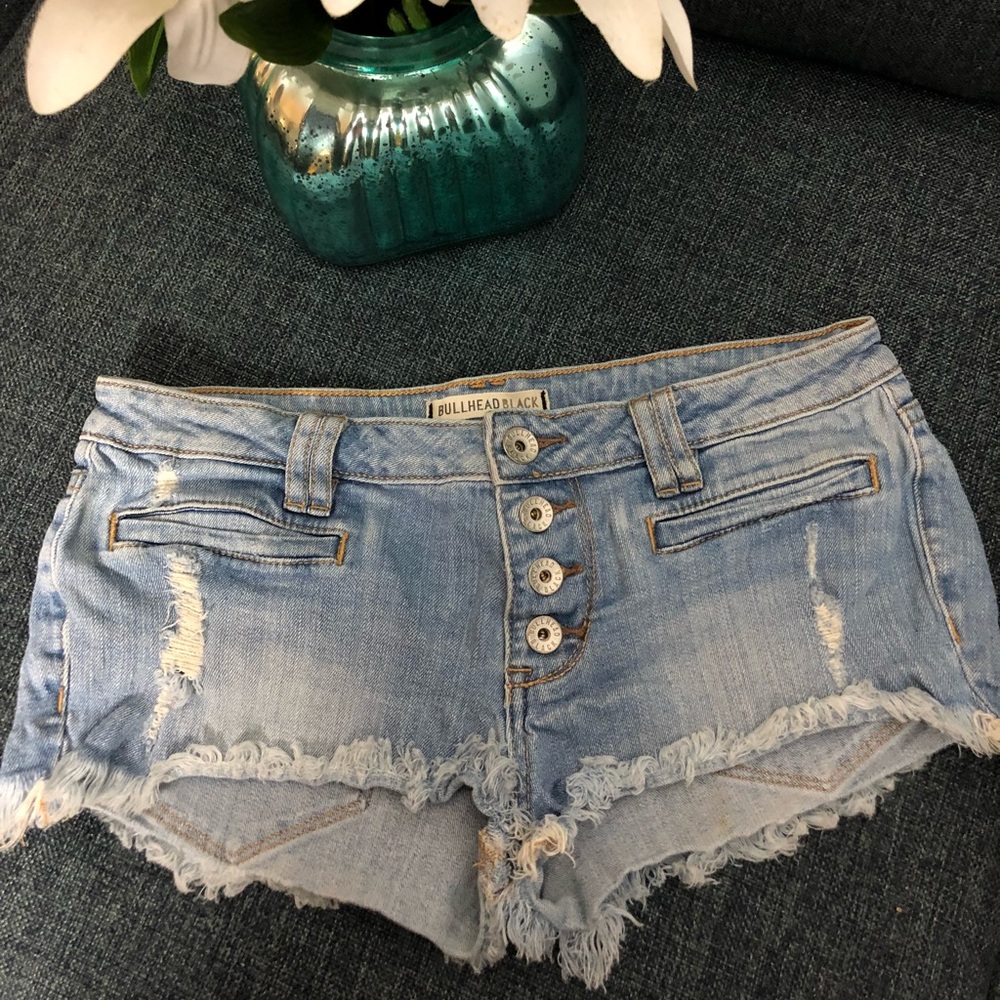 BULLHEAD BLACK jean shorts size 5